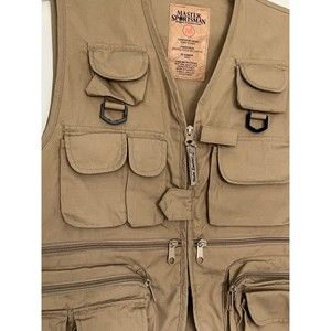 Master Sportsman Rugged Outdoor Hunting Fishing Vest Beige Men's‎ Size M